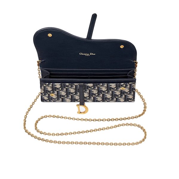DIOR/20Saddle series blue floral embroidered canvas three in one bag - Image 4