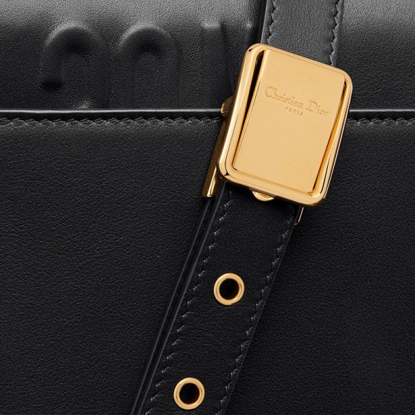Dior/Women's Black Leather Flip Shoulder Bag M9234UHEL_M900 - Image 5