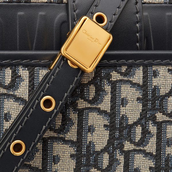 Dior East West Collection Women's Blue Jacquard Canvas Shoulder Bag M9334UTZQ_M928 - Image 5
