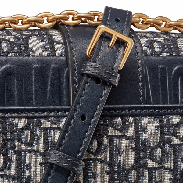 DIOR/MONTAIGNE series blue presbyopia canvas hand-held shoulder bag M9208UTZQ_M928 - Image 5