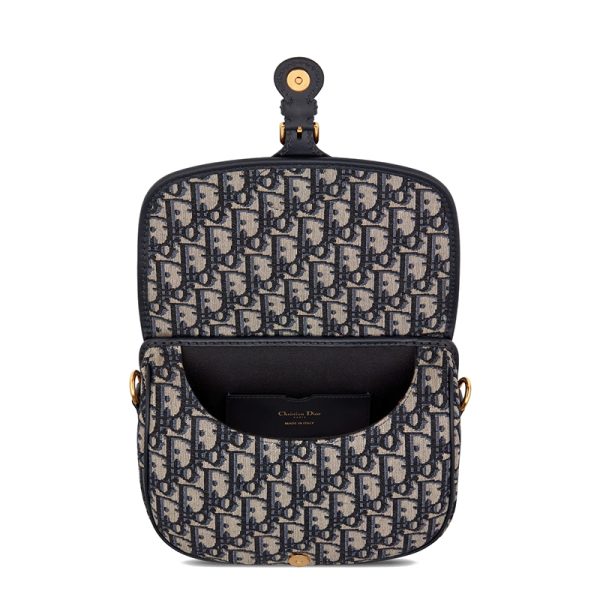 DIOR/Blue Floral Canvas Rolling Edge Shoulder Bag M9319UTZQ_M928 - Image 5