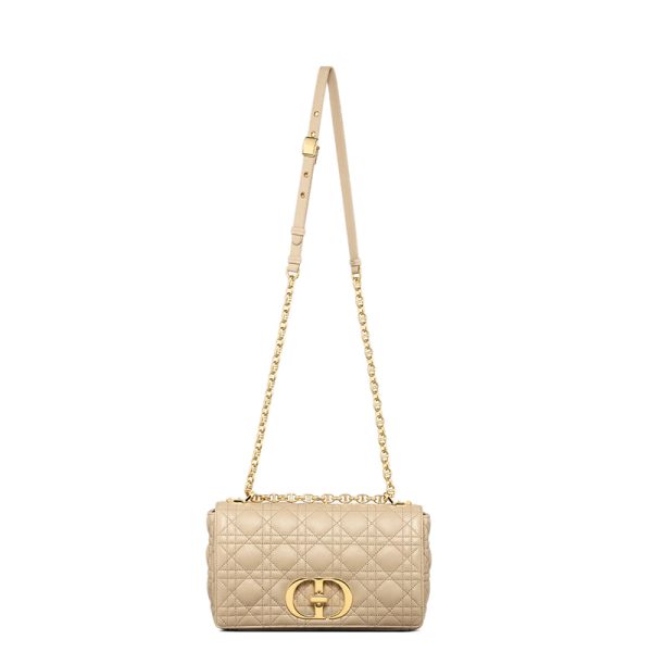 DIOR/CARO series women's beige soft cowhide shoulder crossbody bag M9242UWHC_M39U - Image 5