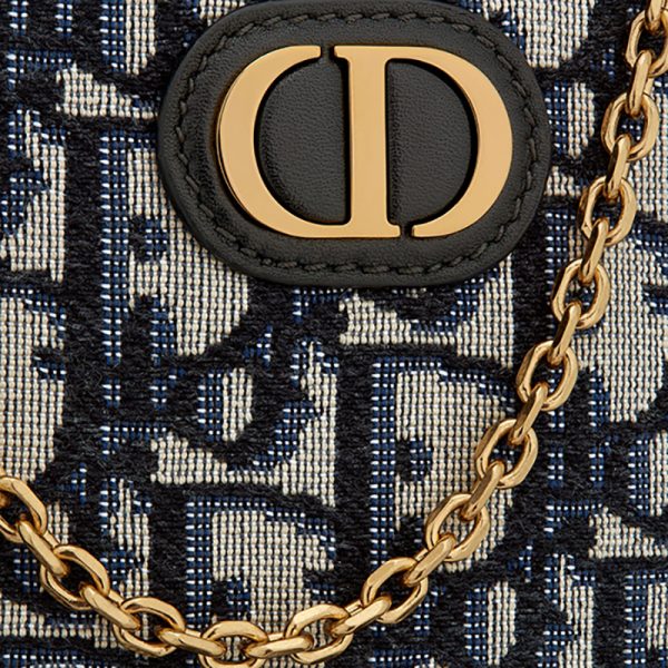 DIOR/MONTAIGNE Series Women's Blue Shoulder Cross Handheld Montaigne Phone Bag S2114UTZQ_M928 - Image 6