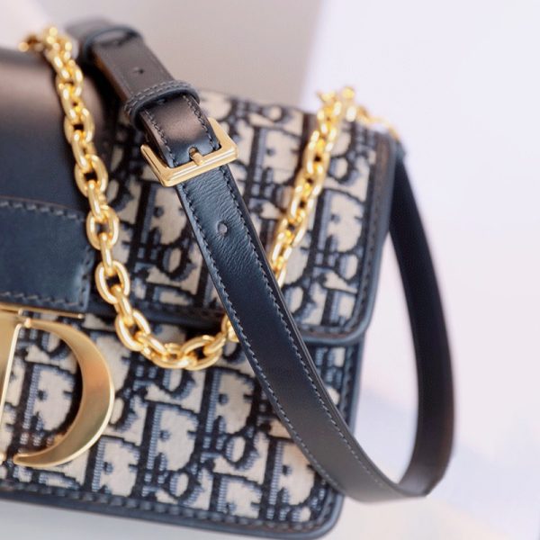 DIOR/Dior Oblique Printed 30 Montaigne Embroidered Old Flower Full Print Shoulder Bag S2022UWHC_M900 - Image 5