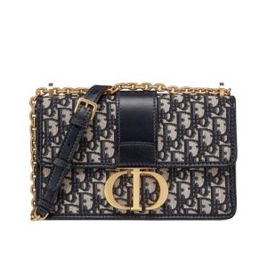 DIOR/Dior Oblique Printed 30 Montaigne Embroidered Old Flower Full Print Shoulder Bag S2022UWHC_M900