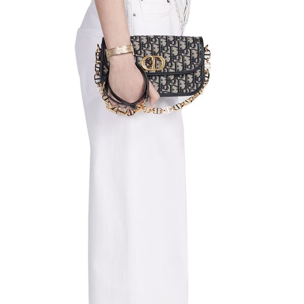 DIOR women's blue canvas crossbody bag M9260UTZR_M928 - Image 4