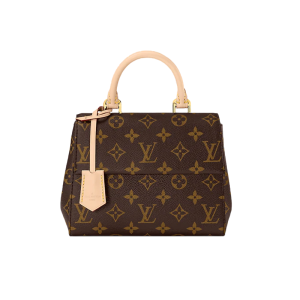 LV Mini Vintage Canvas Shoulder Bag with Leather