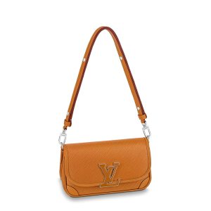 LV grain leather resin logo silver buckle single shoulder diagonal cross bag