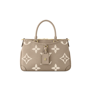 LV beige embossed grain cowhide hand-held shoulder bag