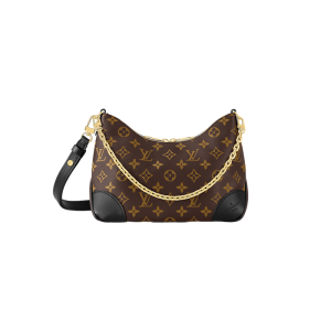 LV Brown Classic Interwoven Letter Canvas Shoulder Bag