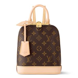 LV Classic Brown Vintage Canvas Small Backpack