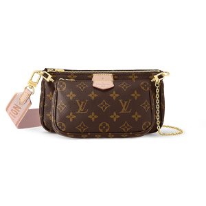 LV brown canvas crossbody bag