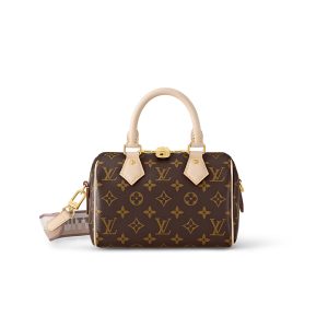 LV brown canvas with leather and gold finish padlock shoulder crossbody bag
