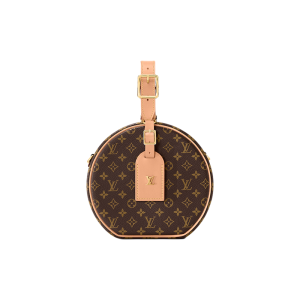LV Brown Interwoven Letter Canvas Shoulder Bag with Leather