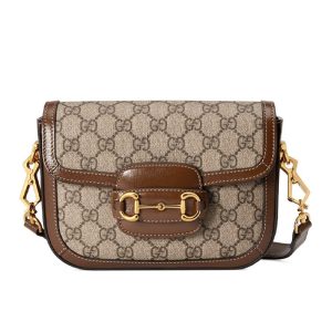 Gucci mini beige canvas retro flip shoulder crossbody bag