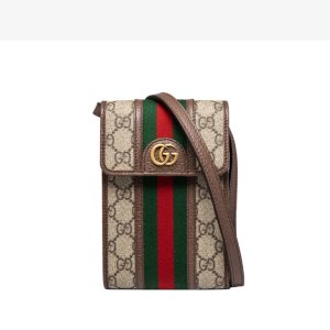 Gucci Ophidia series canvas/leather GG mini handbag mobile small square bag