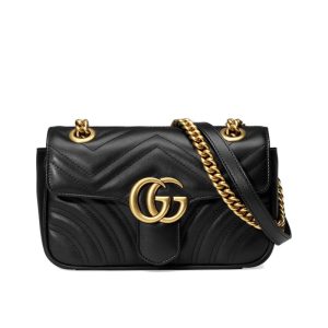Gucci Black Mini 22 Chain Shoulder Bag