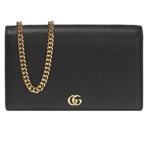 Gucci Classic Metal Double G Lychee Pattern Chain Shoulder Bag