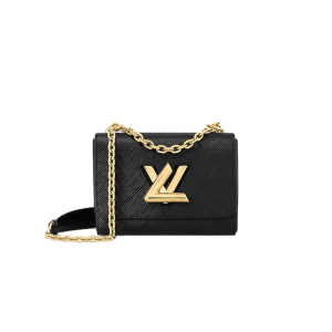 LV small black grain cowhide gold crossbody bag/shoulder bag