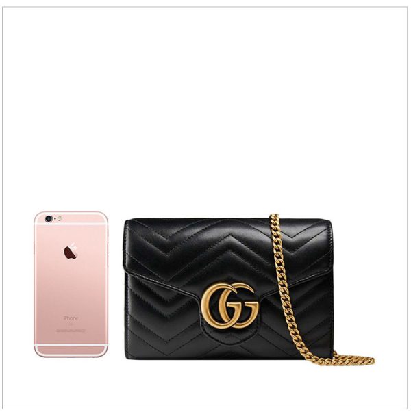 Gucci Mini Leather Quilted Handbag Single Shoulder Crossbody Bag - Image 2