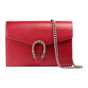 Gucci leather red diamond buckle crossbody bag