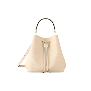 LV medium cream beige grain cowhide single shoulder diagonal cross bag