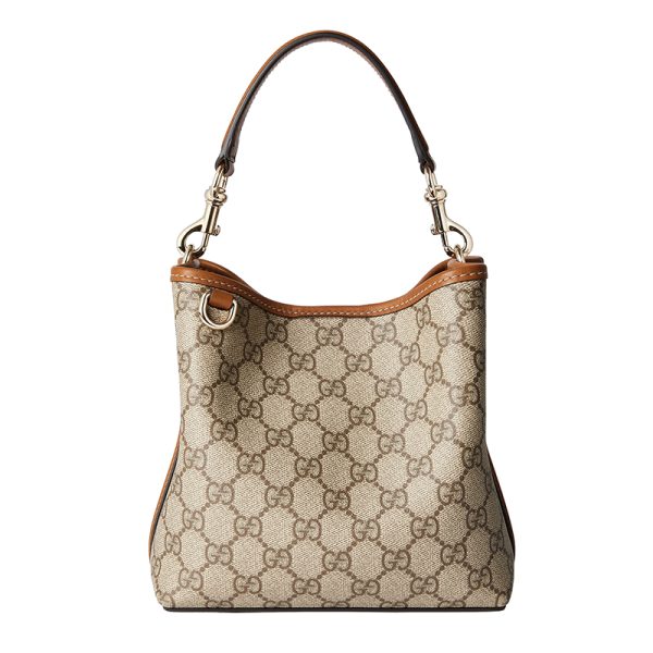 Gucci Mini Brown Special Canvas Magnetic Buckle Closed Handbag