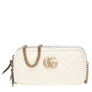 GUCCI white shoulder bag