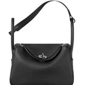 Hermes Red Silver Button Shoulder Bag