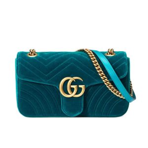 Gucci suede wavy cross shoulder bag