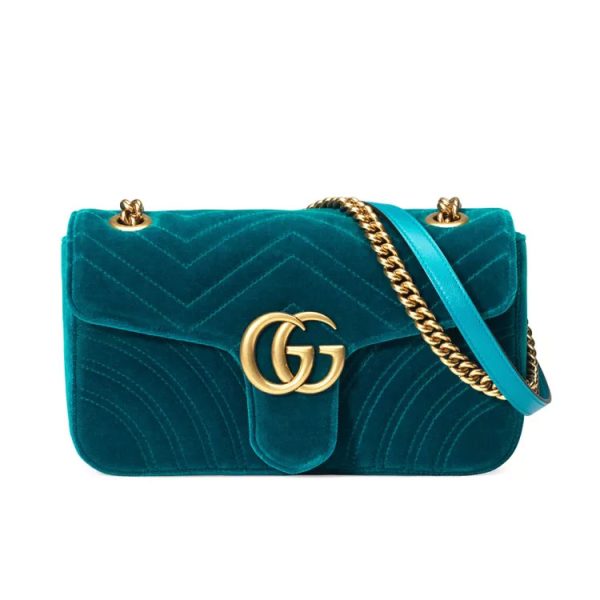 Gucci suede wavy cross shoulder bag