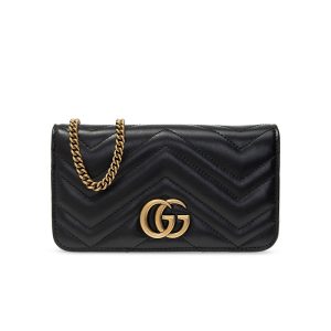 Gucci leather chain crossbody shoulder bag