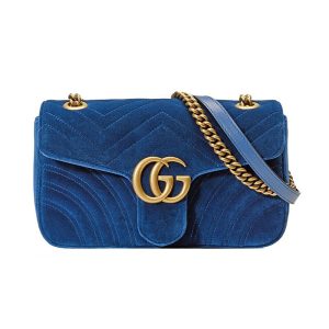 Gucci Blue Wave Pattern Chain Shoulder Bag