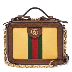 Gucci red green striped color blocked single shoulder crossbody bag