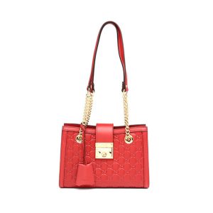 Gucci red cowhide single shoulder diagonal cross bag