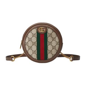 Gucci Mini Brown Canvas Spliced Leather Pancake Backpack