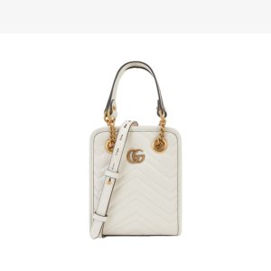 Gucci Mini Beige/White Canvas Shoulder Bag
