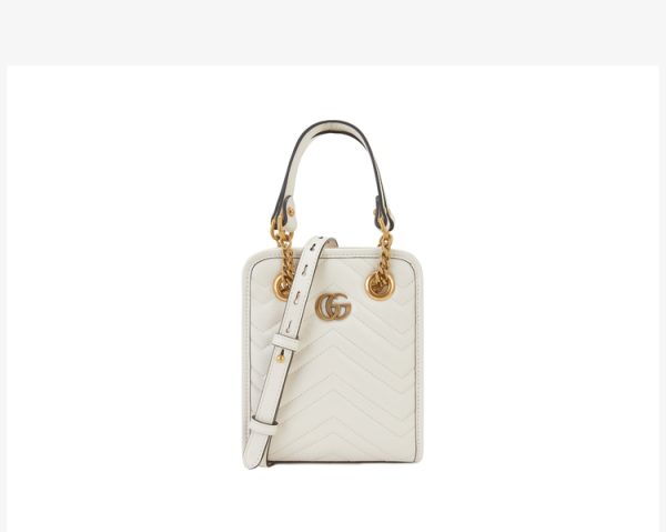Gucci Mini Beige/White Canvas Shoulder Bag