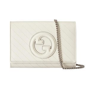 Gucci white leather crossbody shoulder bag
