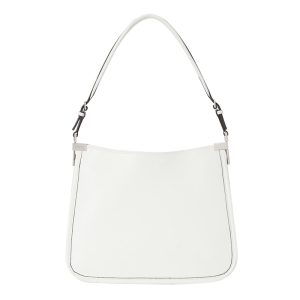Gucci white leather adjustable shoulder bag
