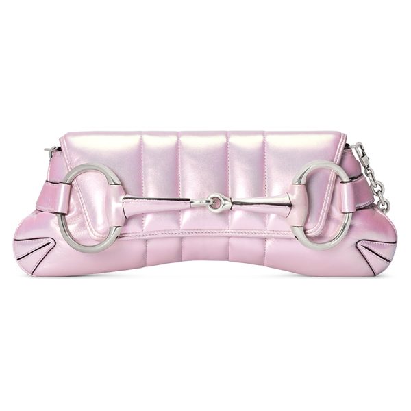 Gucci Pink Leather Handheld Shoulder Bag