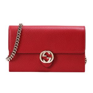 Gucci cowhide chain shoulder crossbody bag