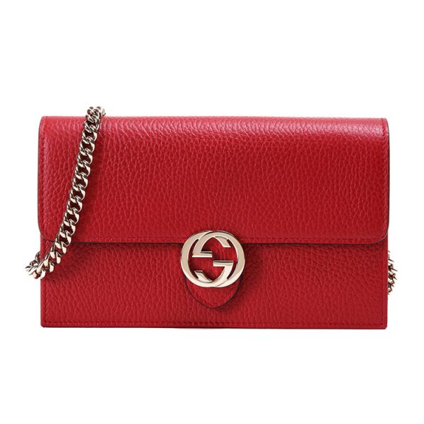 Gucci cowhide chain shoulder crossbody bag