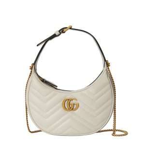 Gucci White Quilted Leather Shoulder Bag