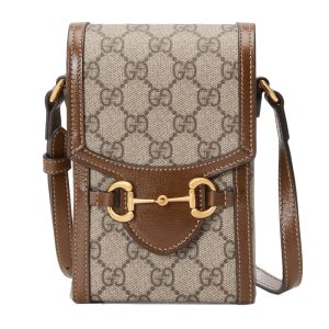 Gucci Mini Canvas with Leather Handheld Shoulder Bag