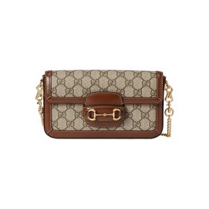 Gucci Mini Beige/Ebony Canvas Shoulder Bag with Leather