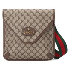 Gucci canvas/leather GG medium mailman bag