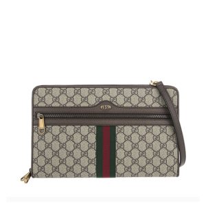 Gucci wave pattern khaki shoulder bag