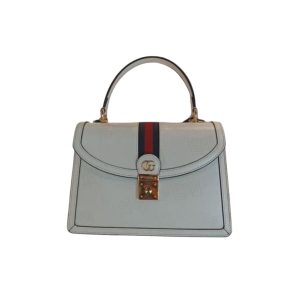 Gucci white leather handbag shoulder bag