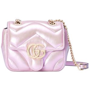 Gucci Pink Leather Shoulder Bag